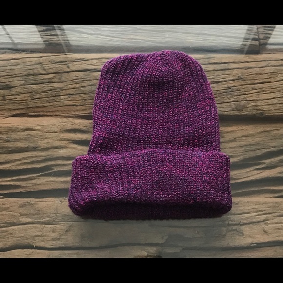 Winter Hat Dark Purple Mix 